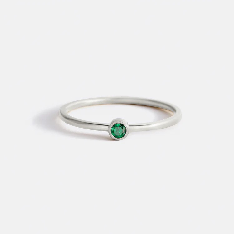Mint&Lily Emerald Stacking Ring